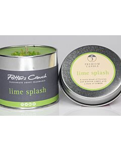 Potters Crouch Candle Tin Lime Splash